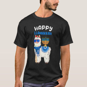 Happy Llamakkah Hanukkah Llama Chanukah Alpaca Wom T-Shirt