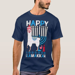 Happy Llamakkah Llama Hanukkah Funny  T-Shirt