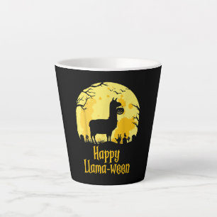Happy Llamaween Funny Halloween Llama Lovers Gift Latte Mug