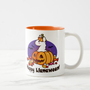 Happy Llamaween Two-Tone Coffee Mug