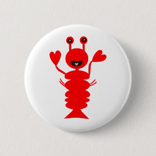 Happy Lobster 2 Inch Round Button