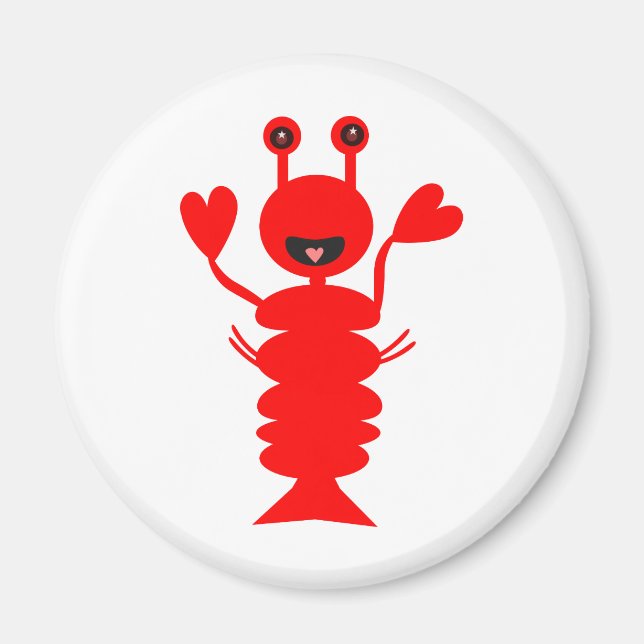 Happy Lobster Magnet (Front)