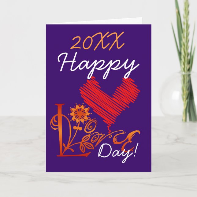 hAPPY LOVE dAY Card - Customized (Front)