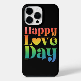 HAPPY LOVE DAY rainbow gradient colour valentine iPhone 14 Pro Max Case