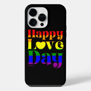 HAPPY LOVE DAY rainbow pride flag valentine iPhone 14 Pro Max Case