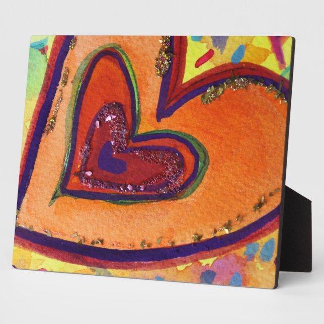 Happy Love Hearts Art Imprimer Plaques (Côté)