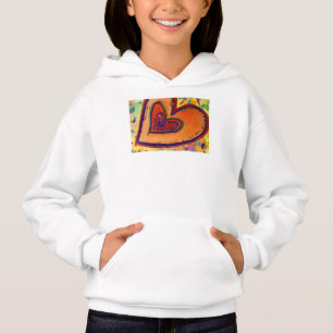 Happy Love Hearts Art Sweat - shirt à capuche Swea