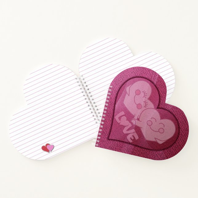 Happy Love Hearts Spiral Notebook (Inside)