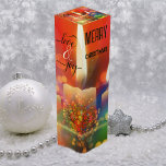 Happy Love Joy Festive Christmas Wine Box<br><div class="desc">Wine gift box featuring a festive and colourful design with candles and light sparkles. Beautiful for Christmas and customizable for other occasions.</div>