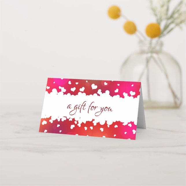 Happy Lovely Valentine's Day Hearts Gift Card (Front)