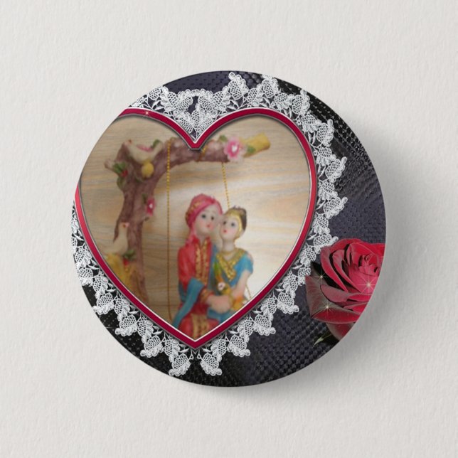 Happy Lovers day 2 Inch Round Button (Front)