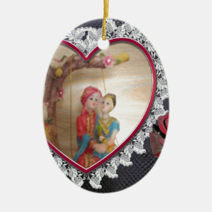 Happy Lovers day Ceramic Ornament