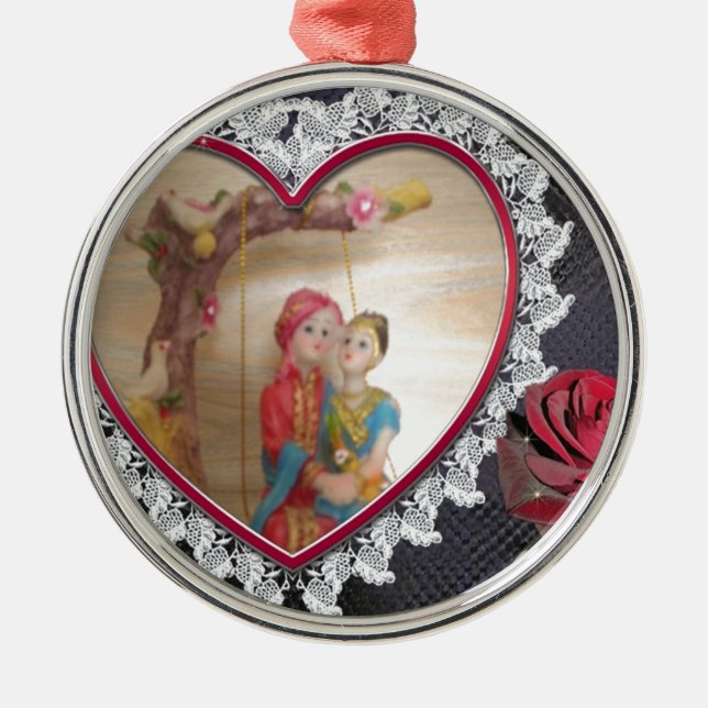 Happy Lovers day Metal Ornament (Front)