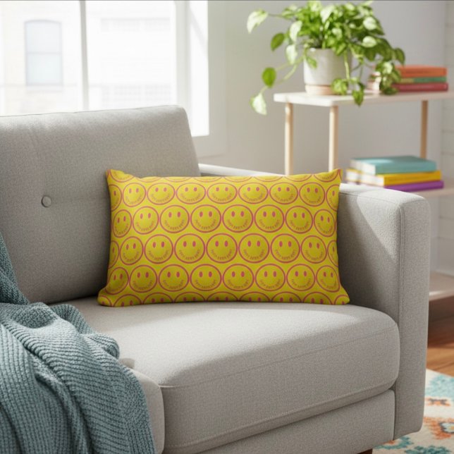 Happy Lumbar Pillow (Creator Uploaded)