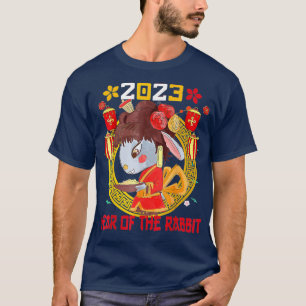 Happy Lunar New Year 2023 Cute Chinese Rabbit Deco T-Shirt