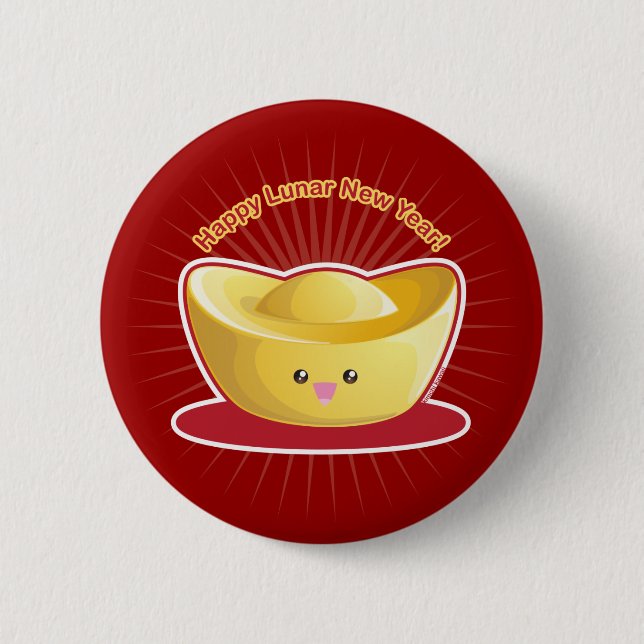 Happy Lunar New Year! 2 Inch Round Button (Front)