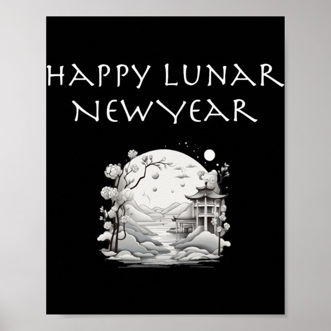 Happy Lunar New Year Charming Design Gift  Poster (Front)