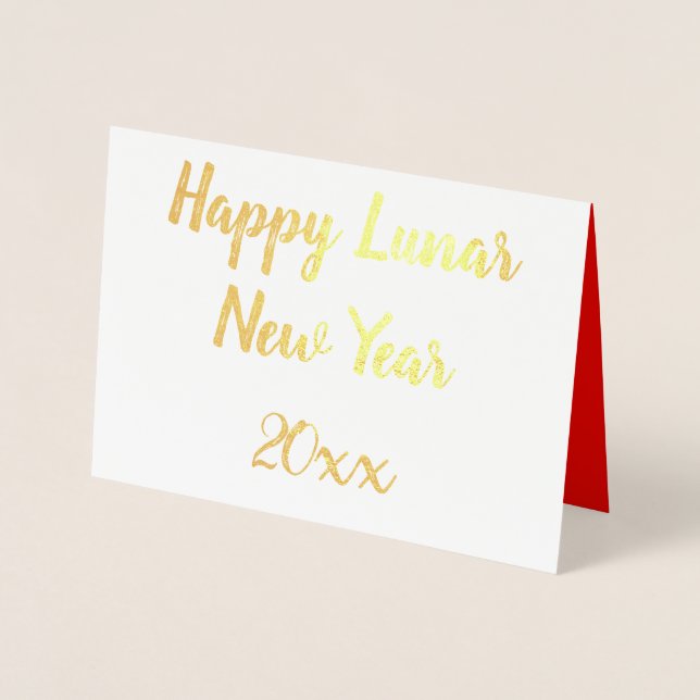 Happy Lunar New Year Foil Card (Front)