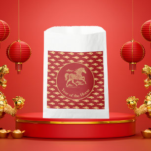Happy Lunar New Year of the Horse Lucky Clouds Favour Bag