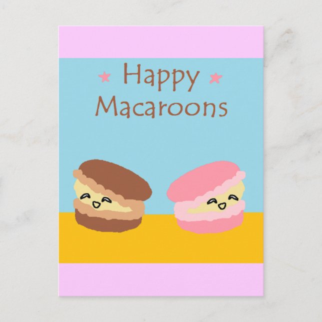 Happy Macaroons Postcard (Front)