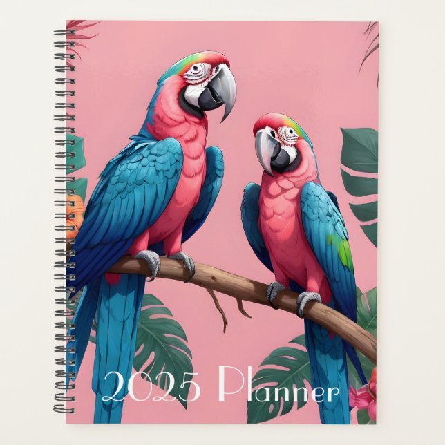 Happy Macaw Parrots Planner (Front)