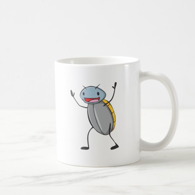 Happy Madagascar Hissing Cockroach Cartoon Coffee Mug (Right)