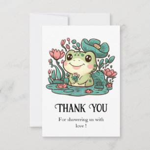 Happy Magical Frog Baby Shower Thank You Card