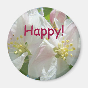 Happy! magnets Spring Apple Blossom Flowers