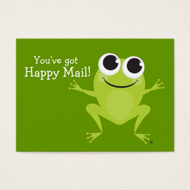 "Happy Mail" Cute frog card - Fun Gift Ideas! (Front)