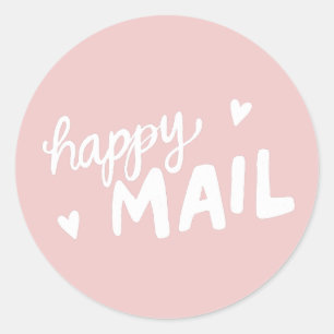 Happy Mail envelope postage and packaging sticker