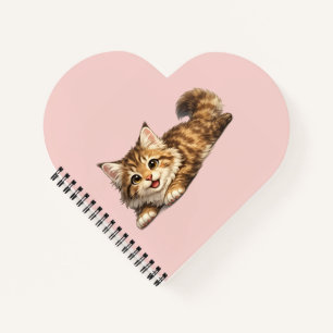 Happy Maine Coon Cat Cozy Positive Vibes Design Notebook