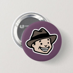 Happy Man 2 Inch Round Button