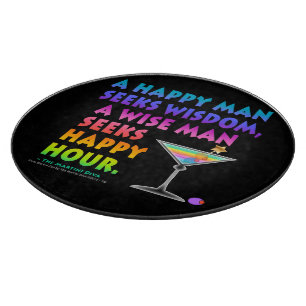 Happy Man Happy Hour GLASS CUTTING BOARDS