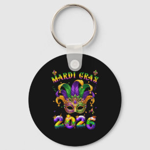 Happy Mardi Gras 2026 Jester Hat New Orleans Men W Keychain