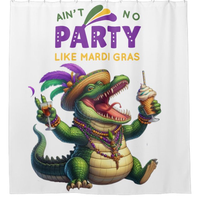 Happy Mardi Gras Alligator (Front)