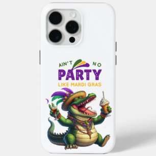 Happy Mardi Gras Alligator iPhone 15 Pro Max Case