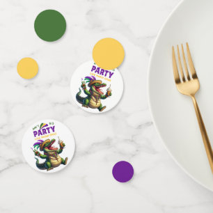 Happy Mardi Gras Alligator Confetti
