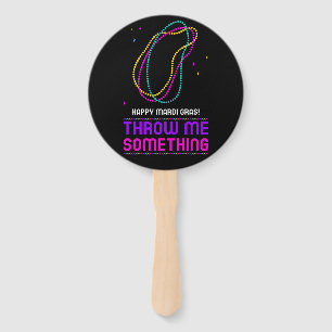 Happy Mardi Gras Beads Fan