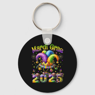 Happy Mardi Gras Carnival 2025 Mardi Gras Jester O Keychain