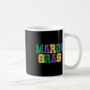 Happy Mardi Gras Carnival Fat Tuesday Fleur De Lis Coffee Mug