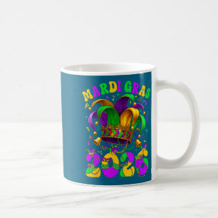 Happy Mardi Gras Carnival Mardi Gras 2026 Jester M Coffee Mug