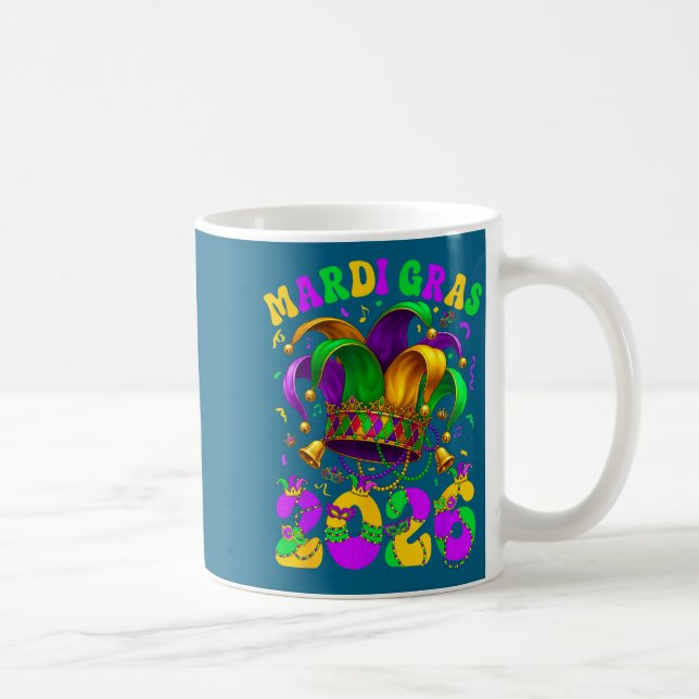 Happy Mardi Gras Carnival Mardi Gras 2026 Jester M Coffee Mug (Right)