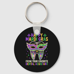 Happy Mardi Gras From Your Favorite Dental Istant  Keychain