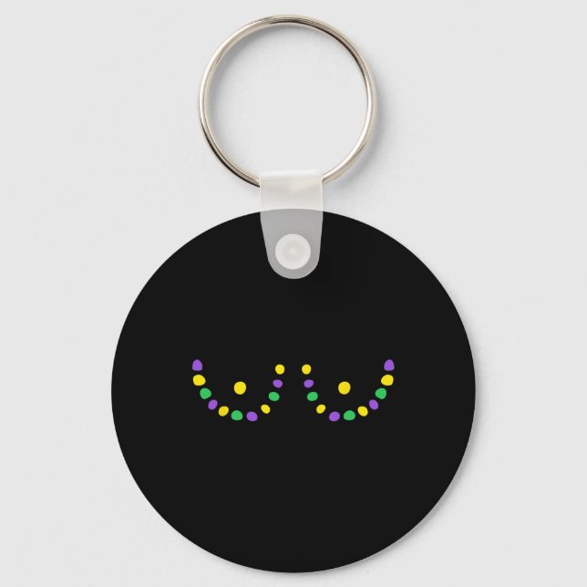 Happy Mardi Gras Funny  Keychain (Front)