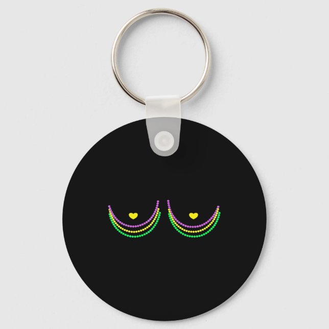 Happy Mardi Gras Funny Mardi  Keychain (Front)
