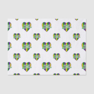 Happy Mardi Gras Logo Tissue Paper