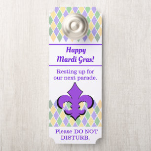 Happy Mardi Gras   Personalized Door Hanger