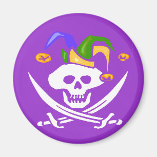Happy Mardi Gras Pirate Magnet