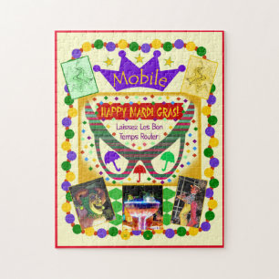 Happy Mardi Gras Poster 2016 Jigsaw Puzzle