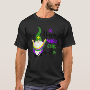 Happy Mardi Gras Yall Gnome Mardi Gras 2023 Beads T-Shirt